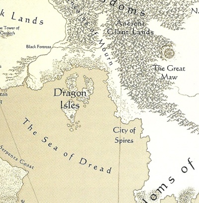 Mapa Dračích ostrovů a jejich okolí Mapa Dračích ostrovů a jejich okolí