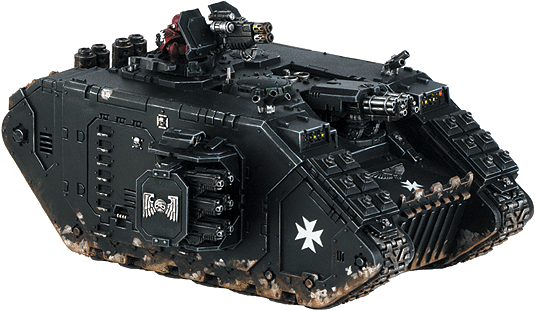 Land Raider Crusader v barvách Černých Templářů