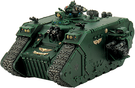 Land Raider v barvách Temných Andělů
