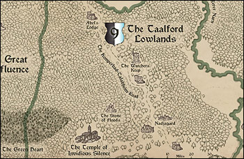 Mapa Taalbrodských nížin